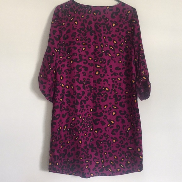 purple leopard print dress